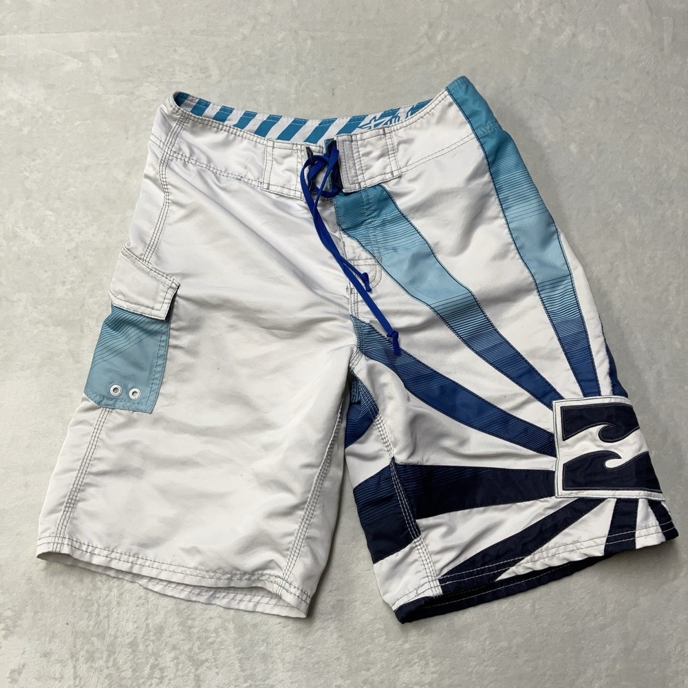 Y2K‎ Billabong Board Rising Sun Board Shorts Andy Irons Surf Sz 30 Fit 29x10